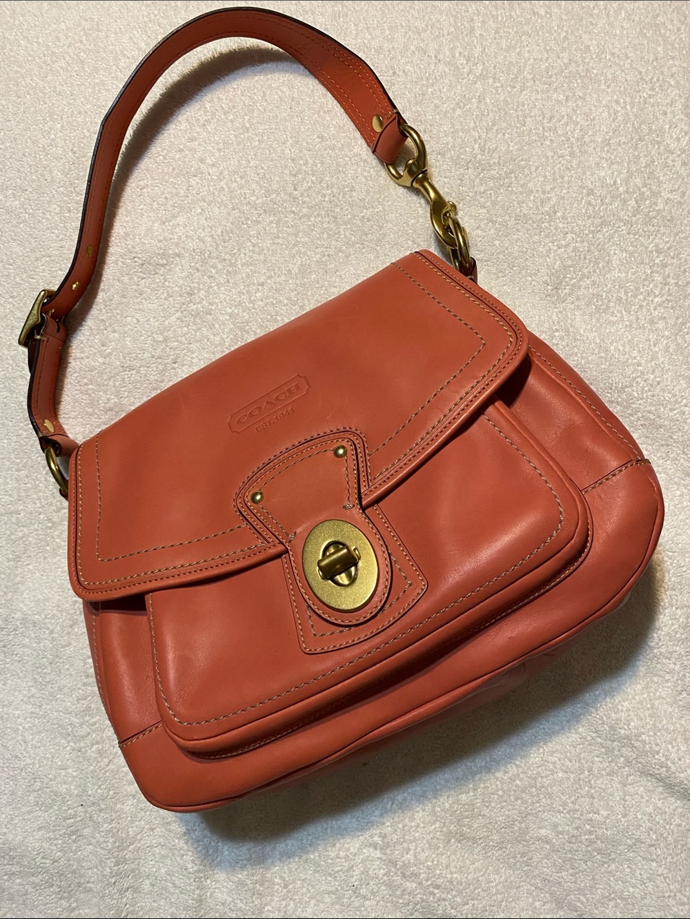 Coach Ali Legacy Pink Turnlock Shoulder Bag